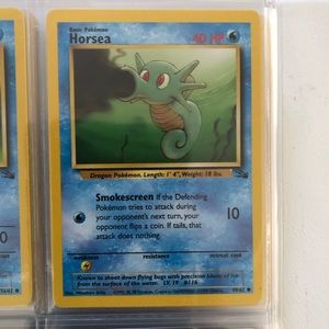 1990’s rare vintage Horsea Pokémon card 49/62
